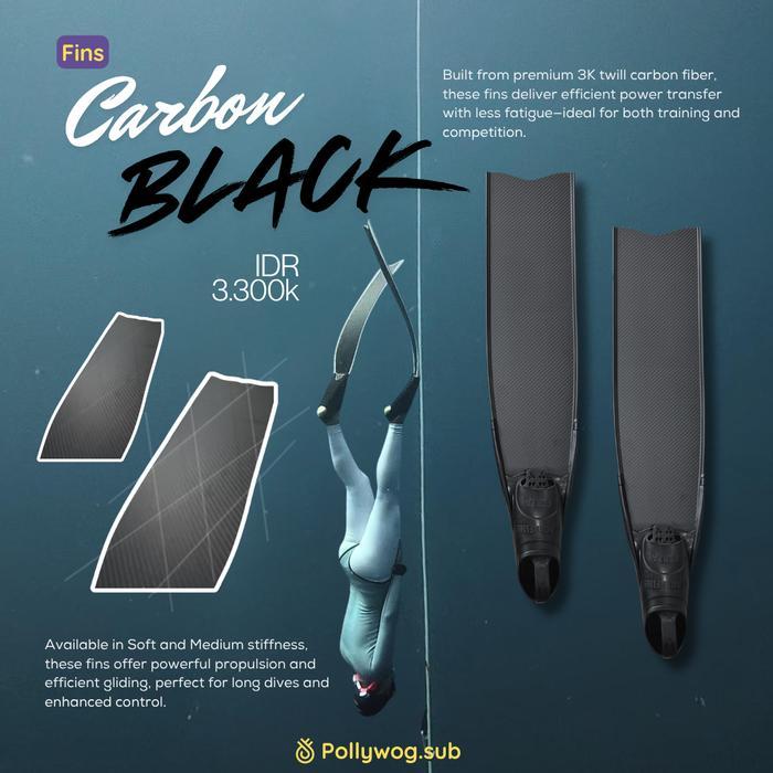 Pollywog Long Fins Pure Carbon