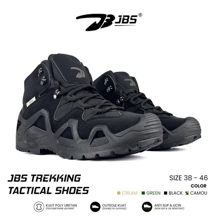 Gunung Hiking Tactical Sepatu Trekking 6 Inci untuk Pria - Hitam, Ukuran 38 Tactical Outdoor JBS Tre