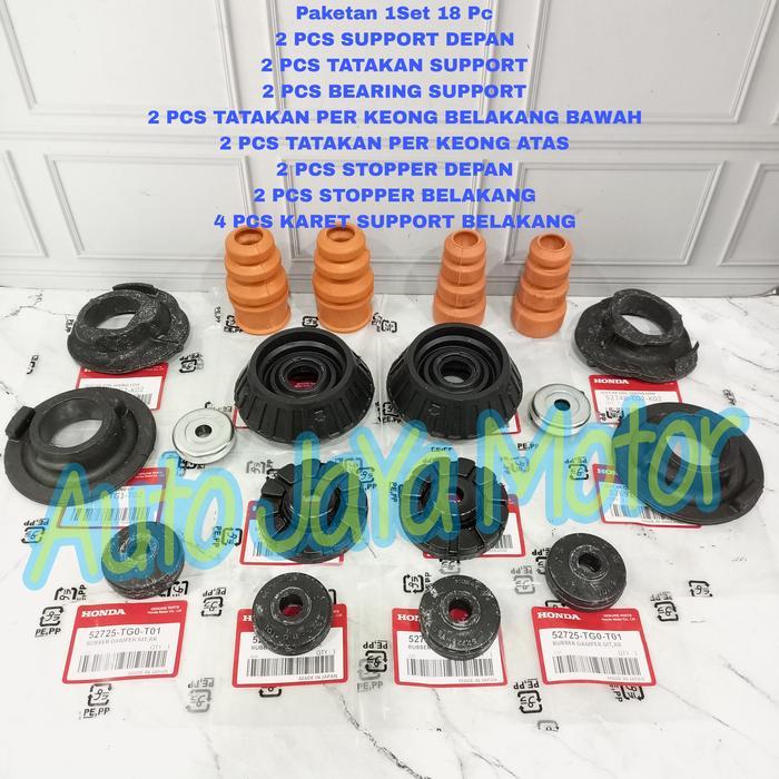 KARET SUPPORT SHOCK SET DEPAN BELAKANG JAZZ GD3 CITY GD8 ORIGINAL 18PC SUPPORT SHOCK TATAKAN PER