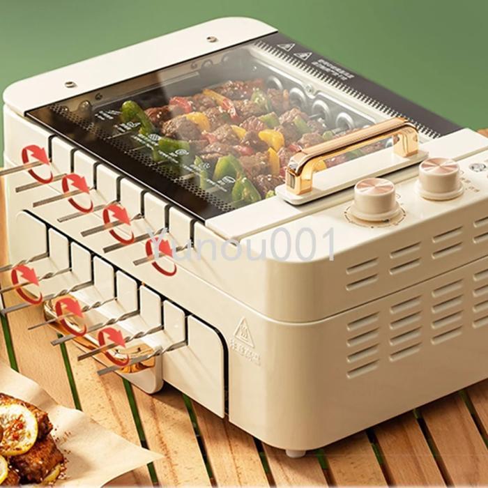 Premium Alat Pemanggang Sate Otomatis Putar Oven Grill Kebab Bbq Hotpot Skewer Original