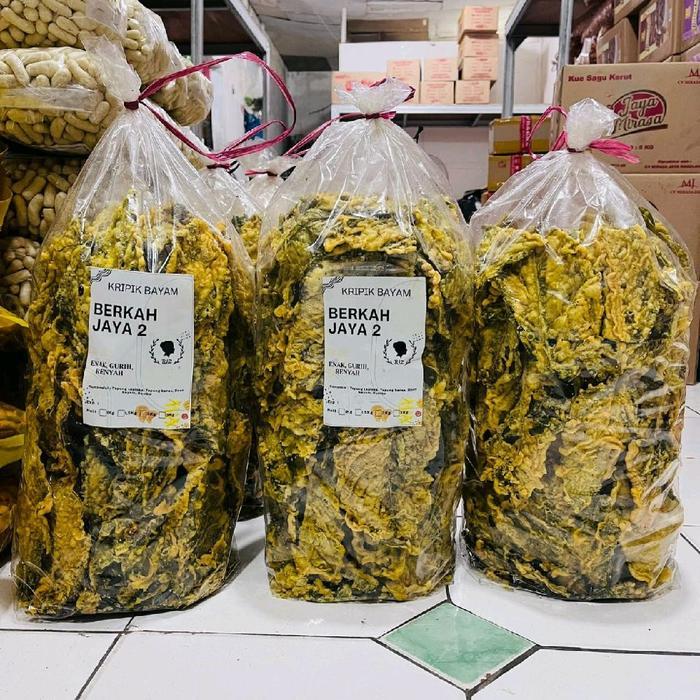 TERMURAH BERKAH JAYA kripik bayam krispi 500 gr tervirall terbary teratas Keripik Snack Crispy Pedas