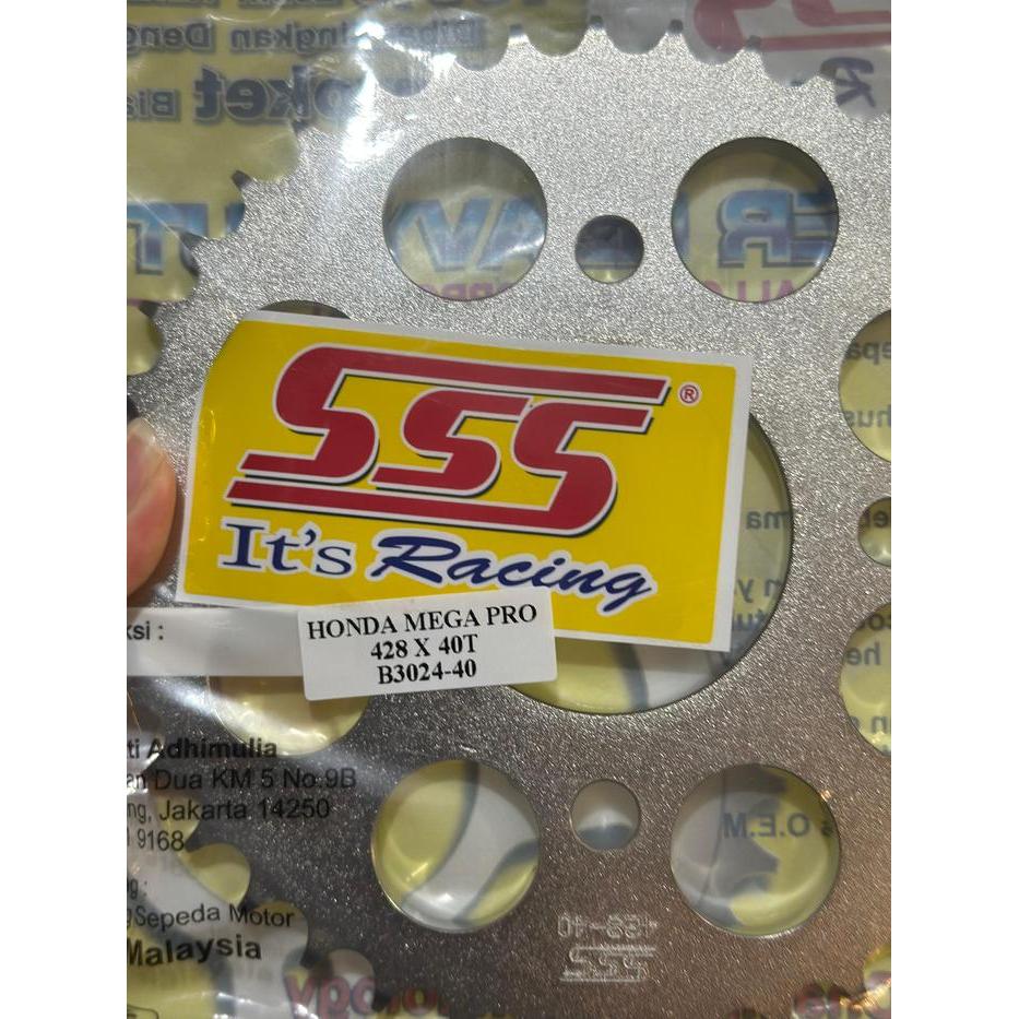 GEAR BELAKANG SSS TRIPLE S HONDA MEGAPRO 428 ORIGINAL