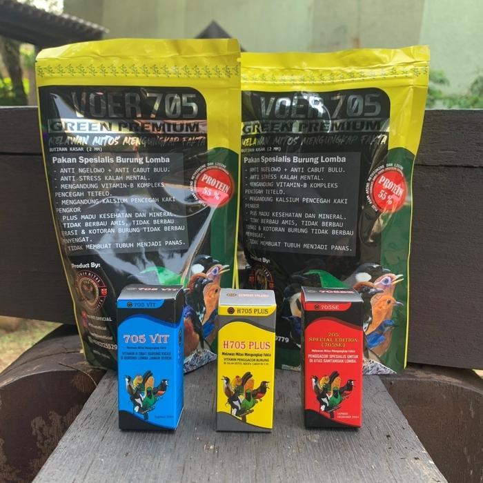 H705 Plus 705 Paket Suplemen Burung H705 Plus, 705 SE, 705 Vit dengan Bonus 2 Green Plus + 1 705 SE 