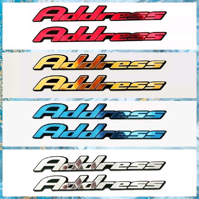 Sale 2Pcs Emblem Akrilik Address/Logo Address Timbul Sepasang