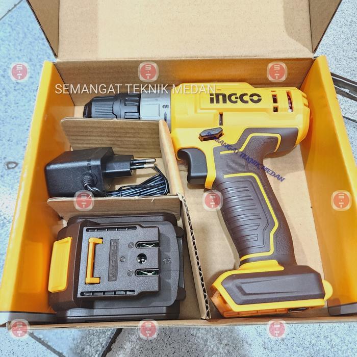 Cdli1218 Cordless Drill Bor Baterai Besi Kayu 10Mm 12V Ingco Cdli 1218