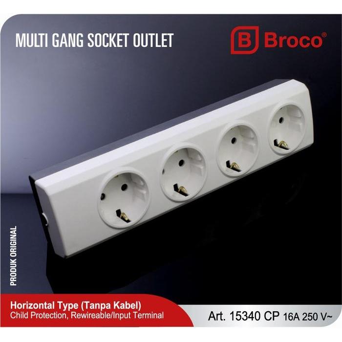 STOP KONTAK BROCO 4 LUBANG