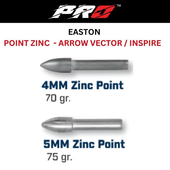 EASTON POINT ZINC 4MM & 5MM UNTUK ARROW VECTOR / INSPIRE 70 Gr & 75 Gr POIN ANAK PANAH CARBON BUSUR