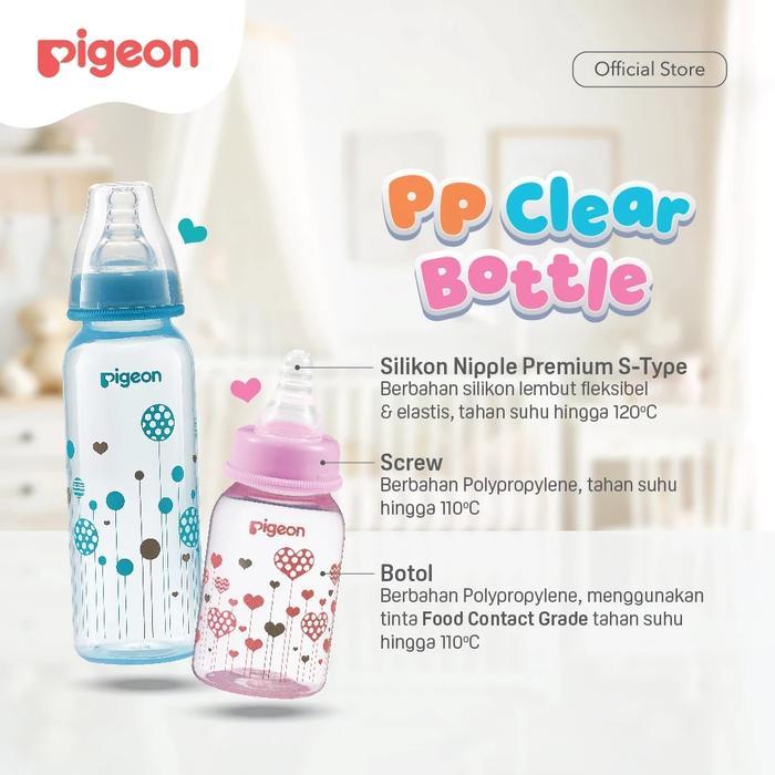 Pigeon Botol PP Clear - Pigeon Botol Susu PP Botol Susu Bayi Botol Susu Anak