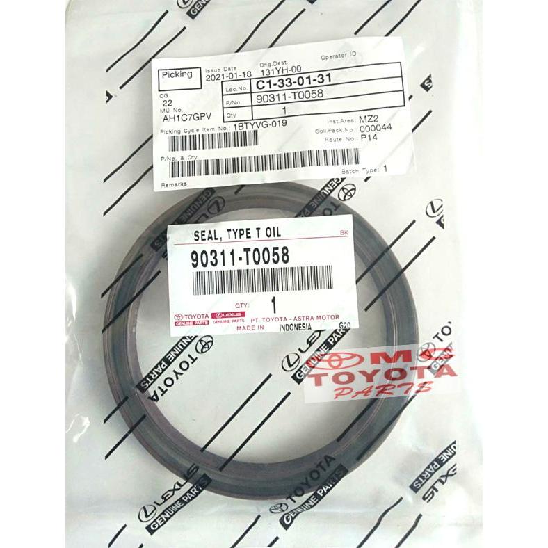 SEAL KRUK KREK AS BELAKANG INNOVA FORTUNER HILUX HIACE 90311-T0058 TOPPSSS