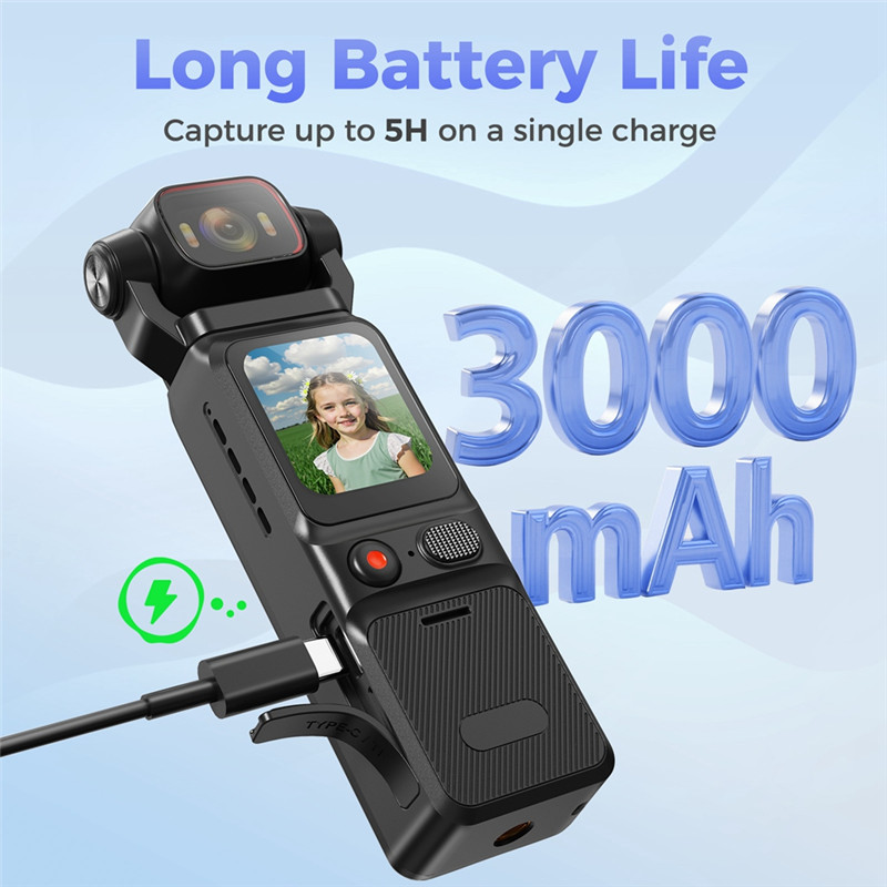 A97I-4K Ultra HD Action Camera 4K Pocket Camera With Gimbal Handheld Stabilizer Body Camera For