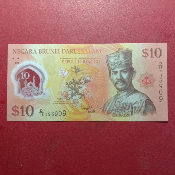 Uang Kertas Polimer Brunei Darussalam 10 Ringgit