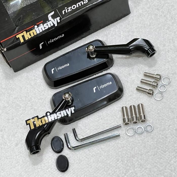 Spion Alumunium Rizoma Full CNC Model H2C Sepasang Universal Original