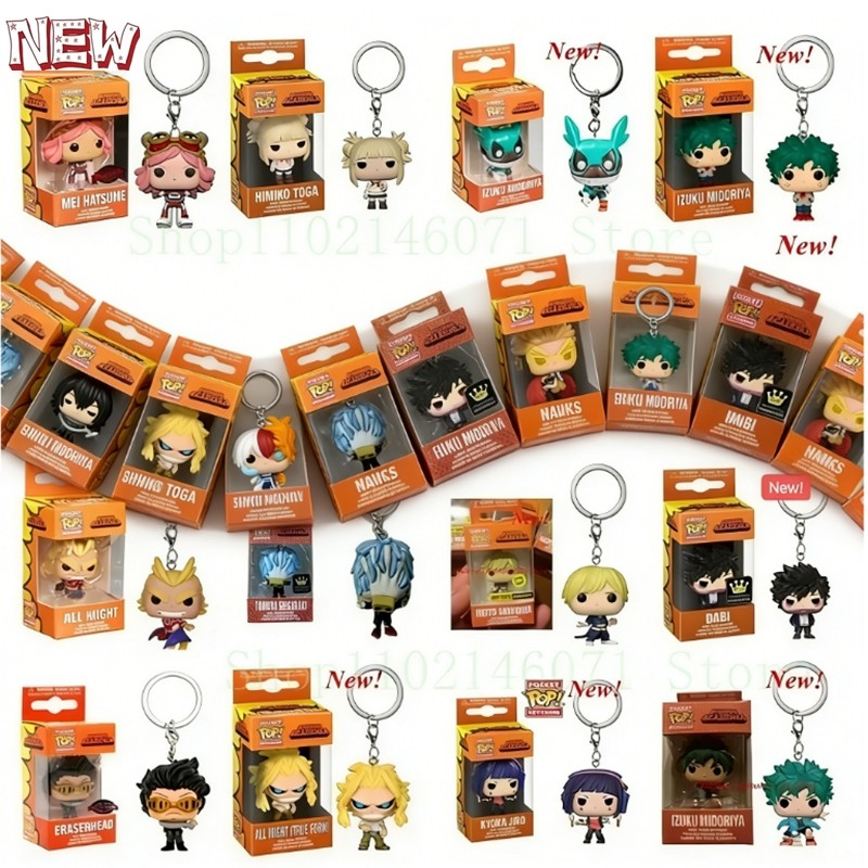 New Funko Pocket Keychain My Hero Academia Deku Bakugo Mirio Togata Dabi Izuku Midoriya Kyoka Jiro