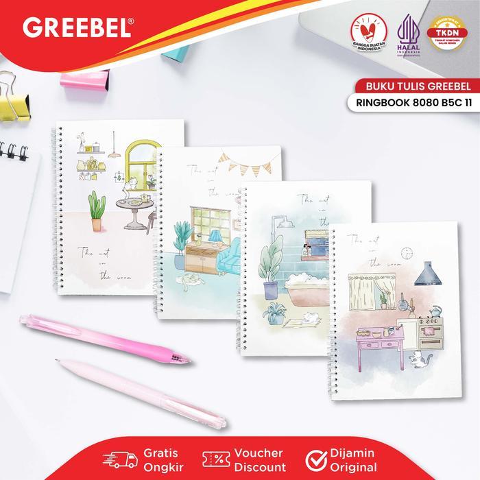 GREEBEL Ring Book / Buku Tulis / Agenda / Buku Catatan Spiral Note Book / Ring Book 8080 B5C 11