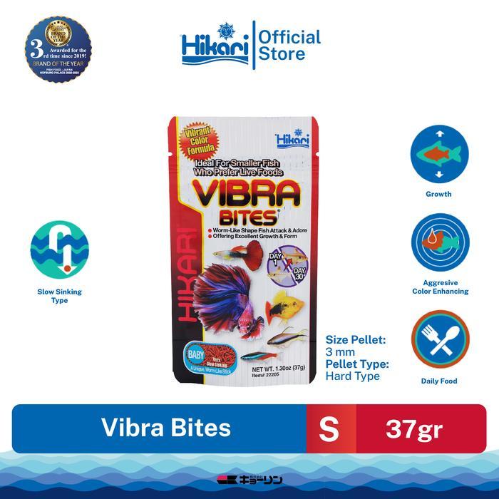 Terlaris Hikari Vibra Bites Baby 37Gr - Pakan Ikan Pengganti Makanan Hidup Cacing Darah
