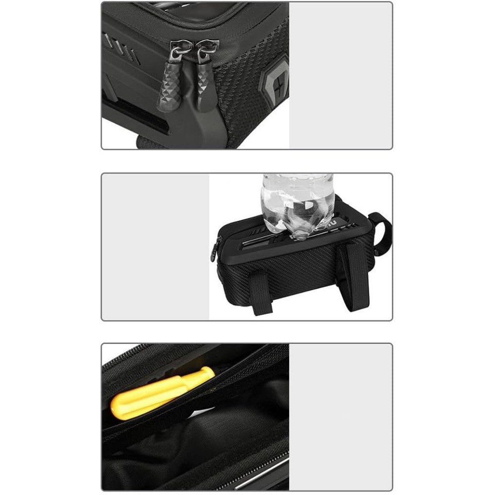 Bike Phone Mount Bag Bike Front Frame Handlebar Bag Waterproof Bike Phone Holder Case Bicycle
