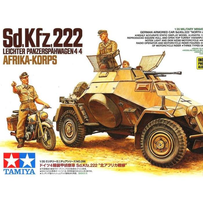 Tamiya 35286 1/35 Sd.Kfz. 222 Panzerspahwagen Afrika Korps