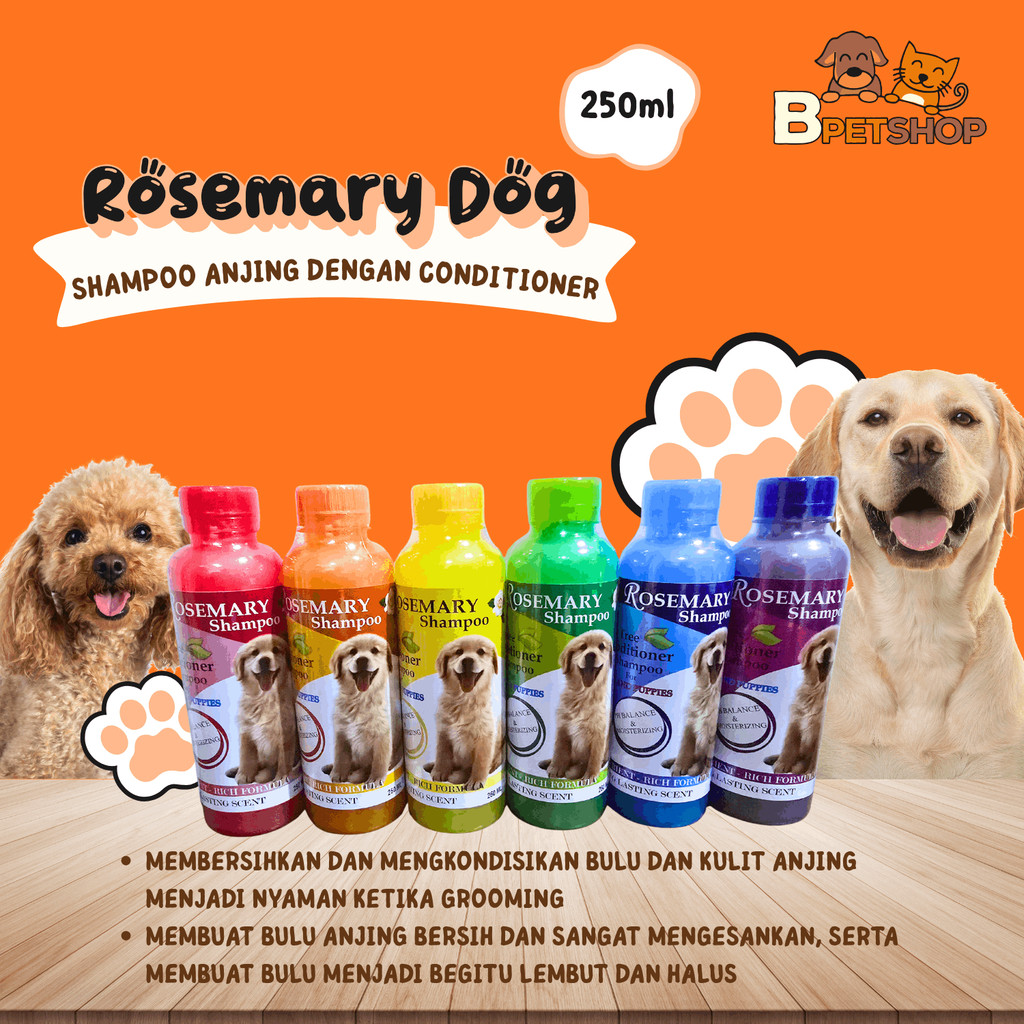 Rosemary Dog - 250ml - Shampo Anjing dengan Conditioner