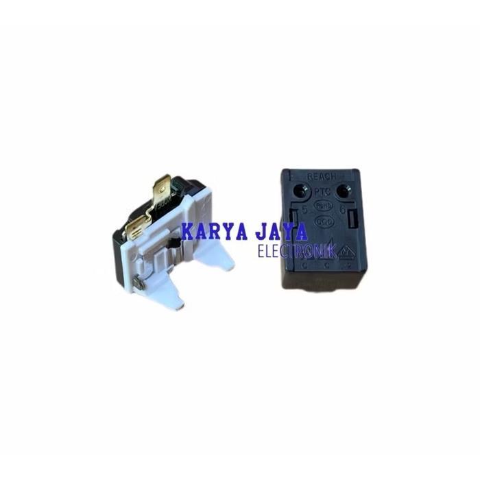 "New" 1 Set Relay 1 Pin Kanan + Overload Kulkas AQUA 1 Pintu / Relay Kulkas AQua 1 Pintu