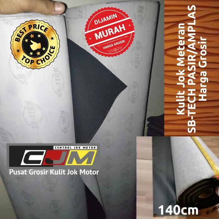 "New" SB-TECH AMPLAS PASIR METERAN Harga Grosir Kulit Jok Meteran Bahan Oscar Hitam Polos 1meter x