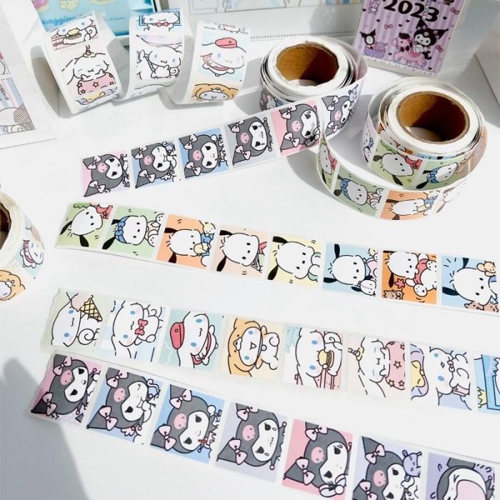 "New" 200 Lembar Stickers Cartoon Stiker Anak Purple Monster Cute Lucu Rekat