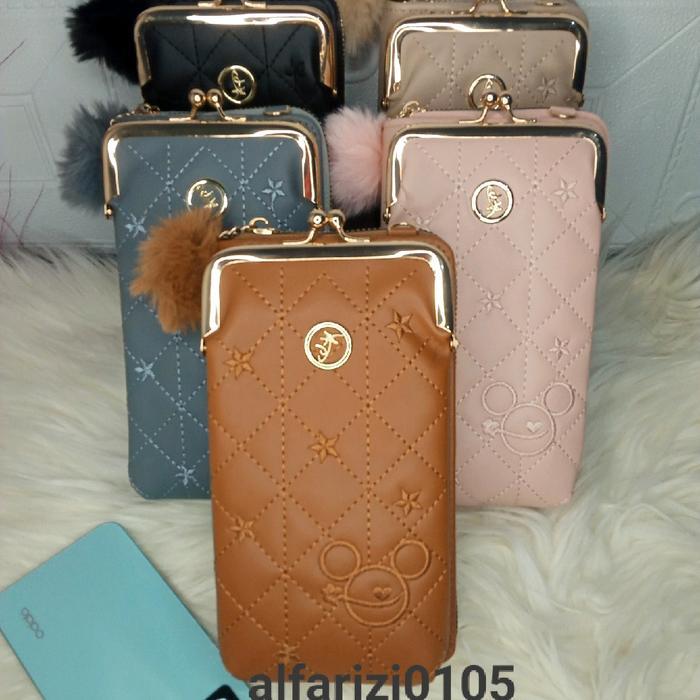 Cooach - Dompet Hp Resleting 2 Slempang Tas Hp Slempang Dompet Hp Kualitas Premium