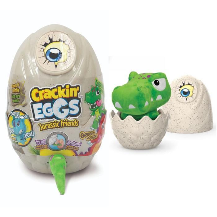 Boneka Plush Dino Crackin Egg Jurassic Lava Ice Meteor Suara dan Getar