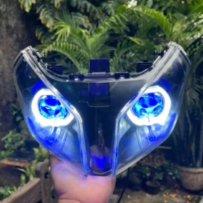 Reflektor Lampu Depan Biled 2,5 Inch untuk Honda Vario 110 Karbu Sinar Terang dengan Desain LED