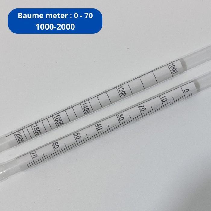 ` Baume meter 0-70 hydrometer pengukur cairan berat 1000-2000