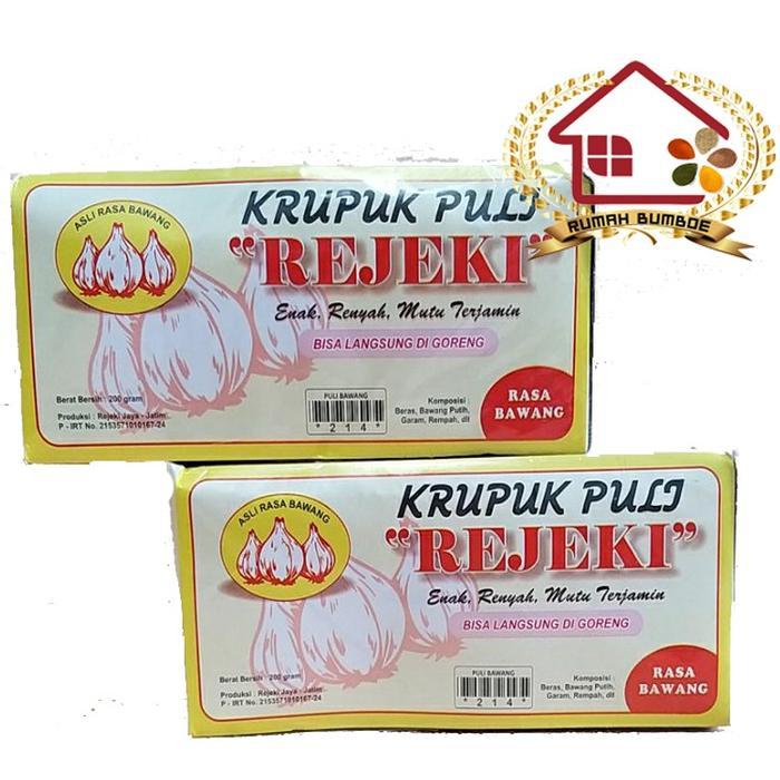 KRUPUK PULI "REJEKI" RASA BAWANG gendar Camilan Food Kerupuk Snacks Makanan ORIGINAL