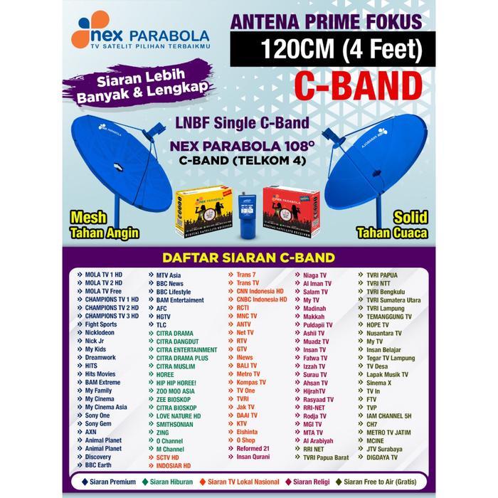 Promo Dish Nex Parabola 4 Feet 120Cm C Ku Band Terlaris