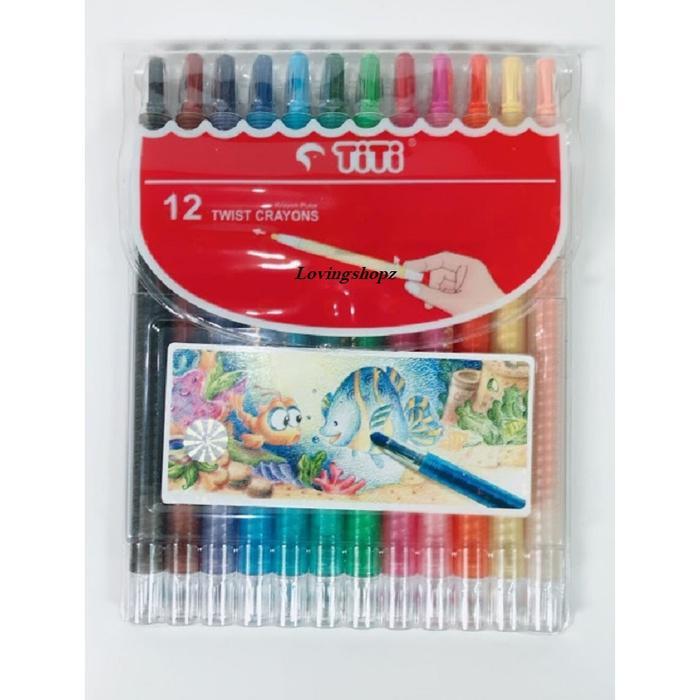 Twist Crayon Titi/Crayon Titi Puter/Krayon Titi Puter isi 12