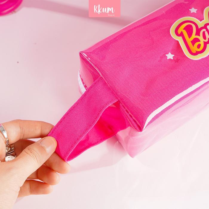Pensil Case Glossy Aesthetic Barbie/ Tempat Pensil Barbie Pink Lucu Terjamin