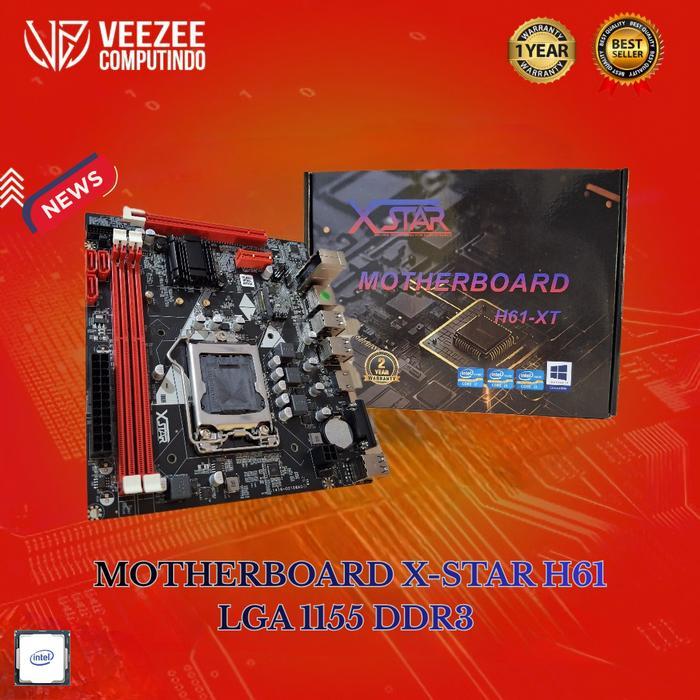 DISKON Motherboard Mobo X-Star H61 LGA1155 Slot SSD NVMe