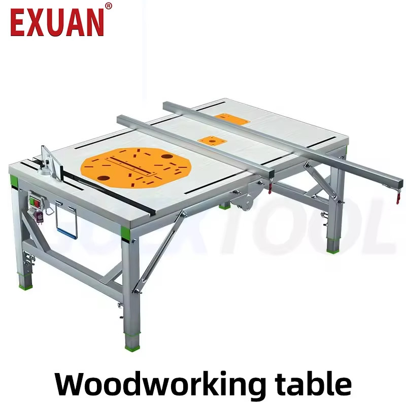 Multifunctional Woodworking Workbench Woodworking Saw Table Portable Folding Lifting Saw Table