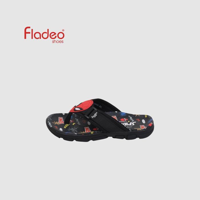 Fladeo E25/DKSBS03-KK/Sandal Jepit Sandal Jepit Anak dengan Tema Karakter - Fladeo E25, Warna Hitam,