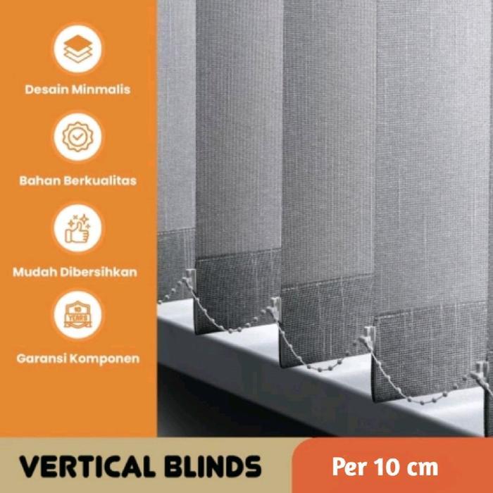Vertical Blind - Tirai Tarik Jendela Custom Indoor Outdoor