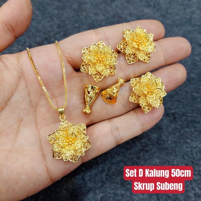 Set Kalung Xuping Bunga Kendari Mode Bali High Quality