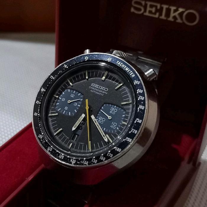 jam Seiko Bullhead seri 6138-0040 box original dan unpolished case