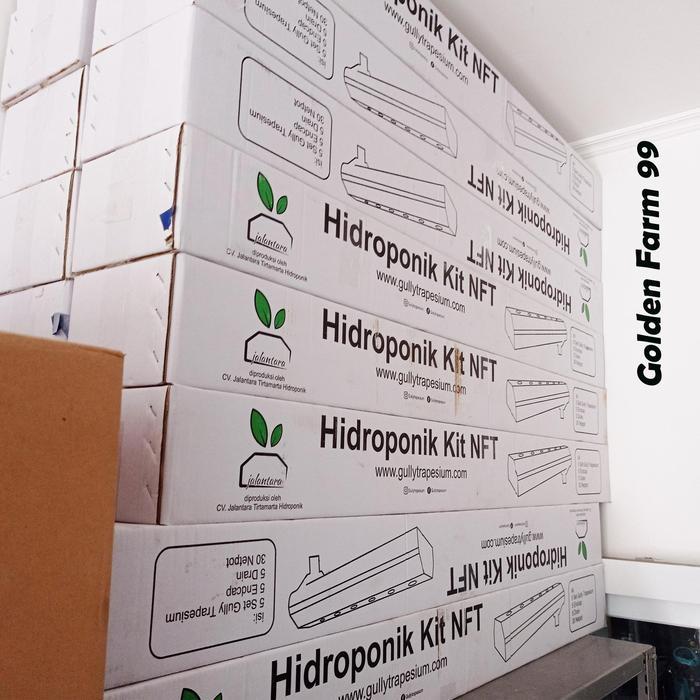 Golden Farm 99 Paket Hidroponik Nft Kit Gully Trapesium 5 Set Gully 30 Netpot Harga Terjangkau Untuk