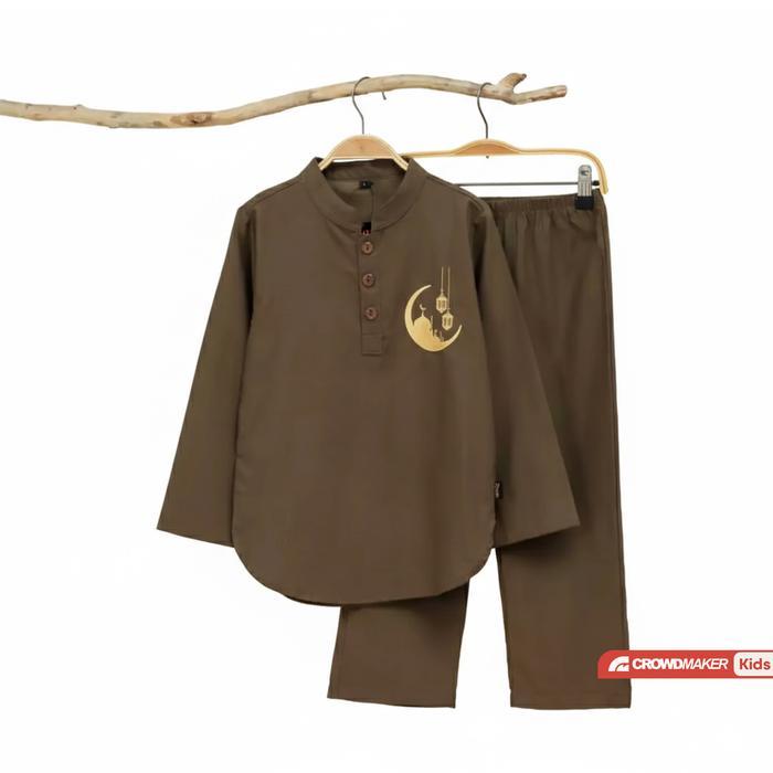 CROWDMAKER - Koko Set Anak Kancing - Olive, S
