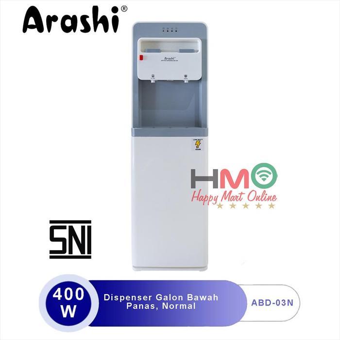 jayastore.jkt Dispenser Arashi Galon Bawah ABD 03 Panas Normal Bottom Load Dispenser Arashi ABD-03