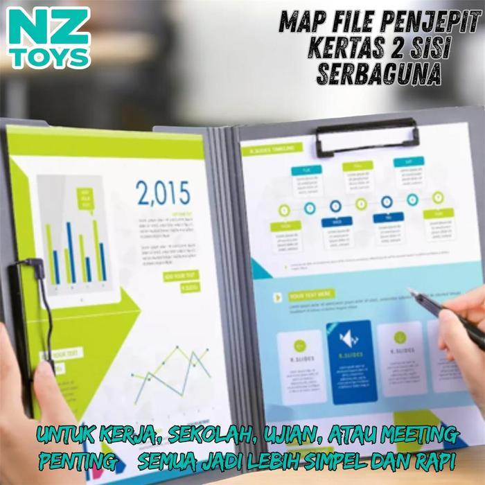 MAP DOKUMEN A4 JEPIT FOLDER CLIPBOARD GANDA 2 SISI MULTIFUNGSI SERBAGUNA UNTUK TEMPAT PENYIMPANAN