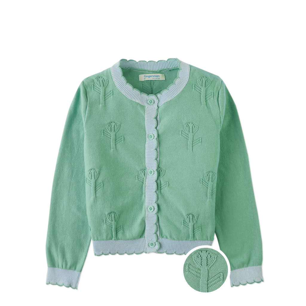 Gingersnaps Gardener'S Delight Cardigan Green - Jaket Anak Perempuan (Hijau)