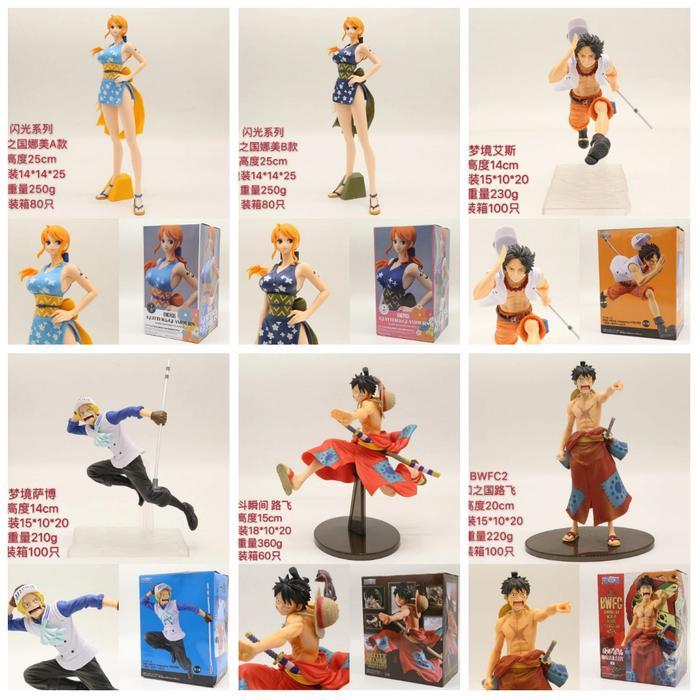 Action Figure One Piece Luffy Ace Sabo Nami