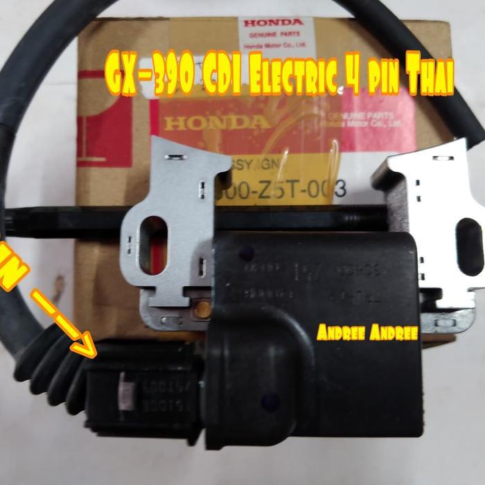 Ignition Coil Cdi Honda Gx-390 Gx-420 Gx-460 Elektrik 4 Pin Original