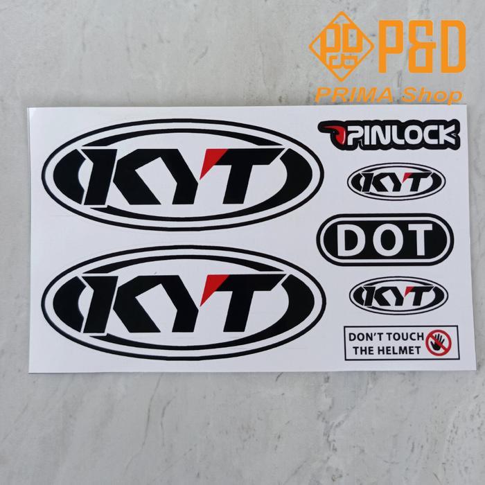 "New" sticker logo helm kyt satu set.Sticker custom helm kyt