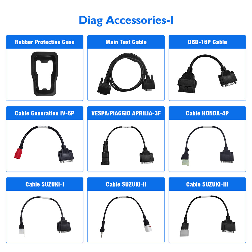 Motorcycle Diagnostic Cable Adapter OBD2 Connector for Yamaha Honda SUZUKI KAWASAKI CAN Truck/Moto M