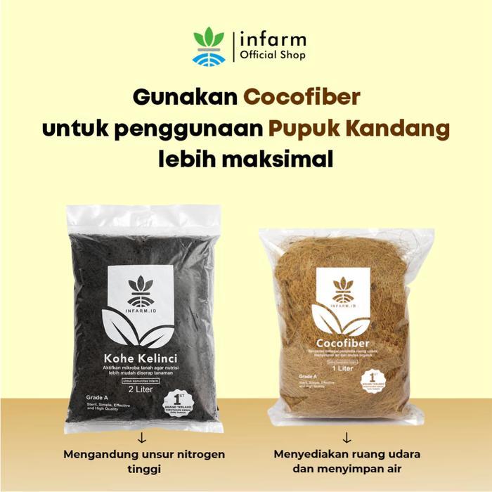 INFARM - Pupuk Kandang Kohe Kelinci 2 Liter, Pupuk kandang Organik Kualitas Super Tidak Berbau