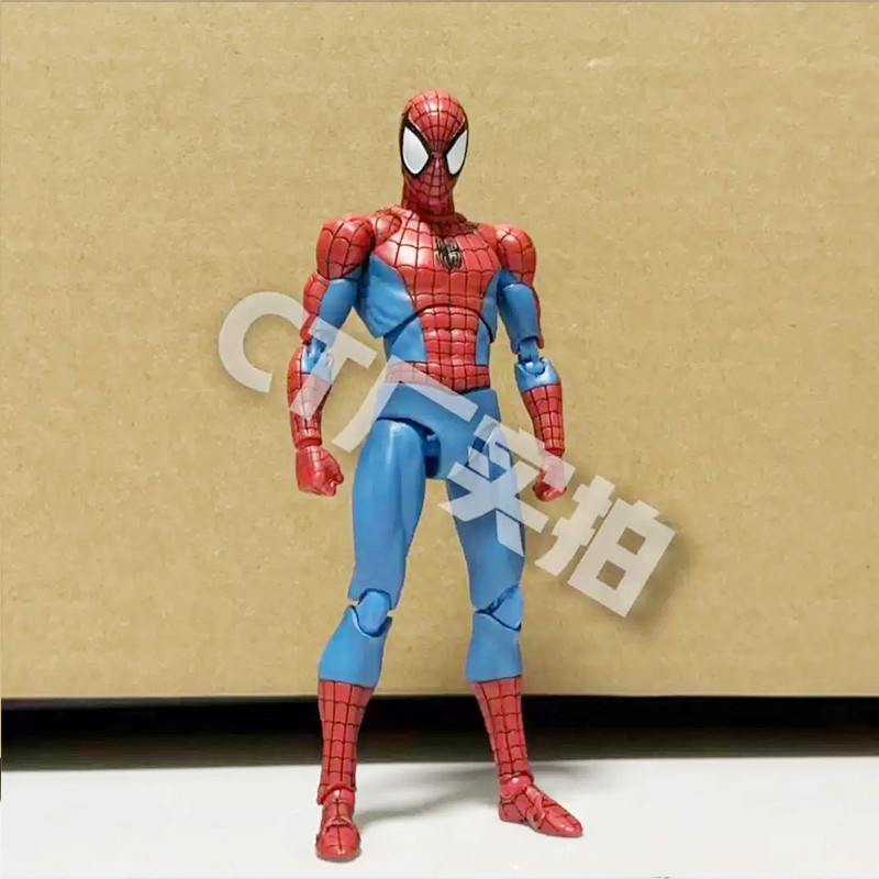 New CT Toys Spiderman Figure Mafex 185 Miles Morales 2099 Classic Costume Spider-Man Action Figure